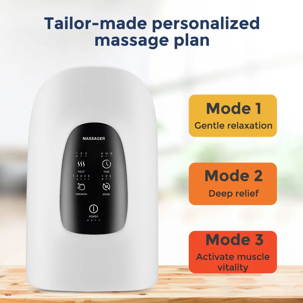 Wireless Hand Massager with three modes, a portable electric device designed for convenient and soothing hand relaxation.